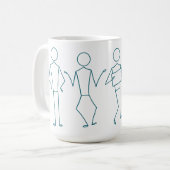 Stickman Collectie Koffie Mok Set (Voorkant links)
