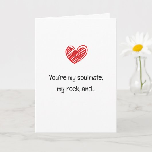 Stickman Funny Modern Spider Joke Valentijnsdag Kaart (Kleine Plant)