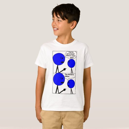 Stickman grapje Kind T T-shirt (Voorkant volledig)