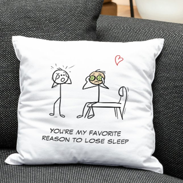 Stickman Humor Quote Facial Funny Valentijnsdag Kussen (Creator heeft geüpload)