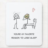 Stickman Humor Quote Facial Funny Valentijnsdag Muismat (Voorkant)