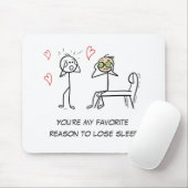 Stickman Humor Quote Romantische Grappige Valentij Muismat (Met muis)