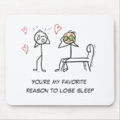 Stickman Humor Quote Romantische Grappige Valentij Muismat (Voorkant)