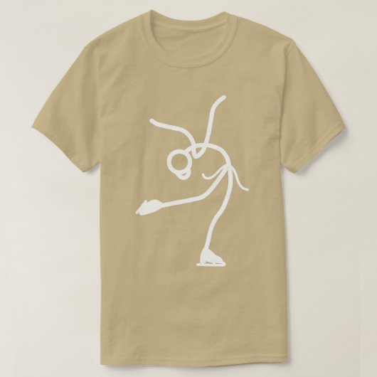 Stickman Ice Skating T-shirt (Design voorkant)
