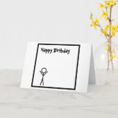 Stickman Kaart (Gele Bloem)