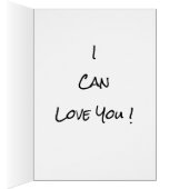 Stickman "Kijk wat ik kan doen" romantische kaart (Binnen (Rechts))