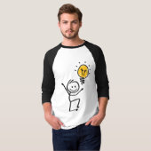 Stickman. Lamp idee, briljant, brainstorm sessie T-shirt (Voorkant volledig)