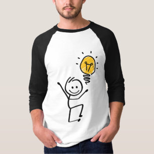 Stickman. Lamp idee, briljant, brainstorm sessie T-shirt