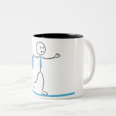 Stickman Medewerker Wandelen Design Mok (Voorkant rechts)
