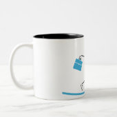 Stickman Medewerker Wandelen Design Mok (Links)