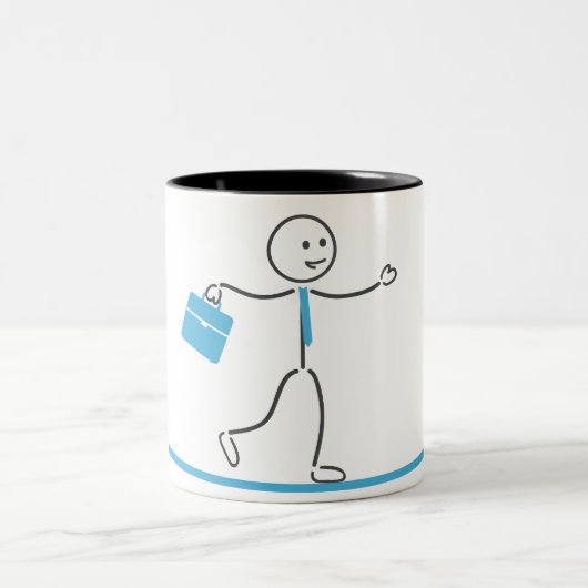 Stickman Medewerker Wandelen Design Mok (Center)