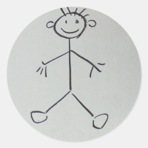 Stickman Ronde Sticker