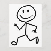 Stickman Runner Briefkaart (Voorkant)