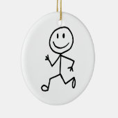 Stickman Runner Keramisch Ornament (Rechts)