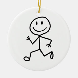 Stickman Runner Keramisch Ornament
