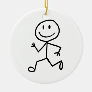 Stickman Runner Keramisch Ornament