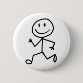 Stickman Runner Ronde Button 5,7 Cm (Voorkant)
