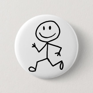 Stickman Runner Ronde Button 5,7 Cm