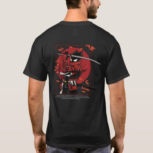 Stickman Samurai T-shirt (Achterkant)