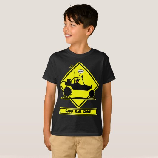 STICKMAN SAND RAIL Road Signalering T-shirt (Voorkant volledig)