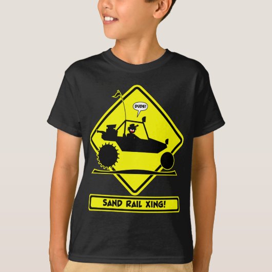 STICKMAN SAND RAIL Road Signalering T-shirt (Voorkant)