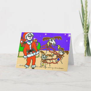 Stickman Santa, Feestdagen Kaart