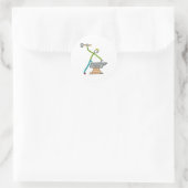 Stickman Smederij Ronde Sticker (Tas)