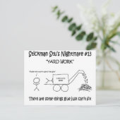 Stickman Stu Nightmare #13 Briefkaart (Staand voorkant)