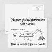 Stickman Stu Nightmare #13 Briefkaart (Voorkant / Achterkant)