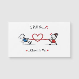 Stickman touwtrekken van liefde