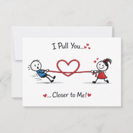 Stickman touwtrekken van liefde kaart