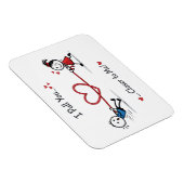 Stickman touwtrekken van liefde magneet (Rechterzijde)