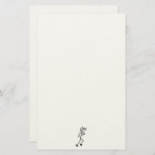 Stickman Track en Field uitvoeren Briefpapier (Voorkant / Achterkant)