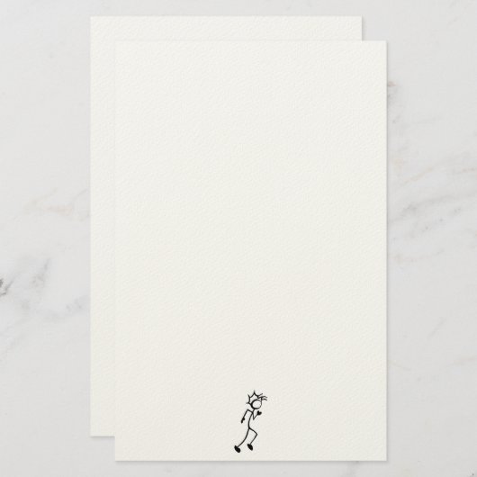 Stickman Track en Field uitvoeren Briefpapier (Voorkant / Achterkant)