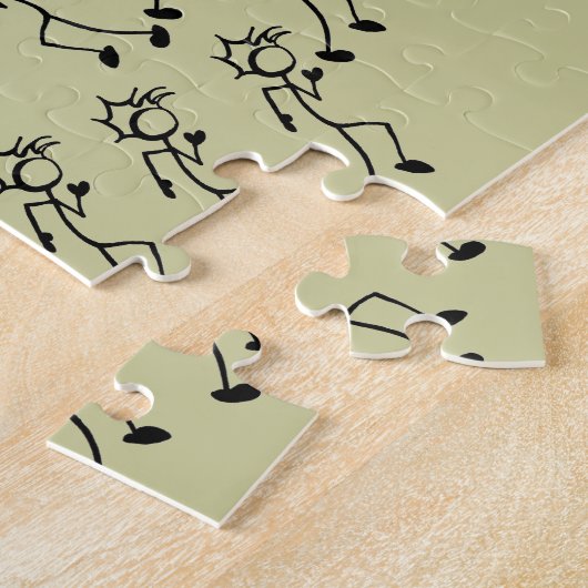 Stickman Track en Field uitvoeren Legpuzzel (Zijkant)