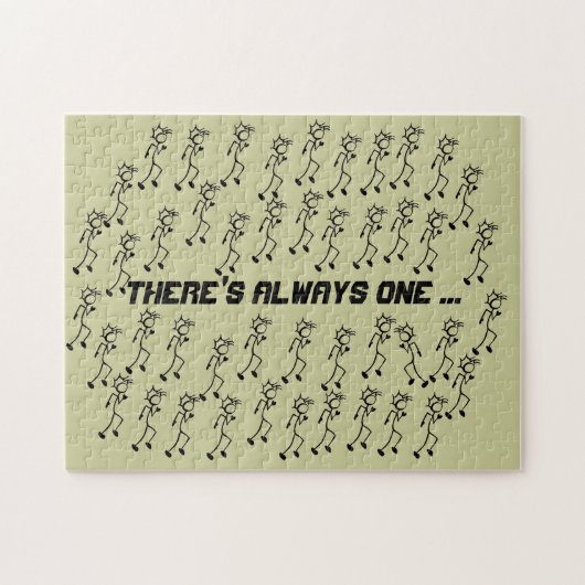 Stickman Track en Field uitvoeren Legpuzzel (Horizontaal)