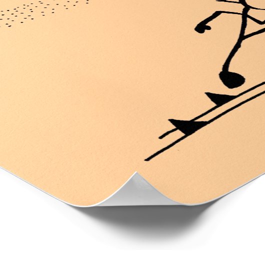 Stickman track en veld "All in a Day's Work" Poster (Hoek)