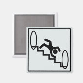 Stickman Trappen - Gevaar Magneet (Voorkant / Achterkant)