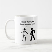 Stickman Workout Funny Mug Koffiemok (Links)