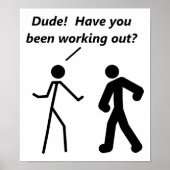 Stickman Workout Funny Poster (Voorkant)