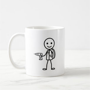 Stickmen At Work - De elektricien Koffiemok