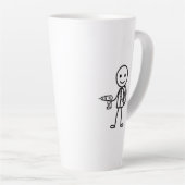 Stickmen At Work - De elektricien Latte Mok (Rechterhoek)