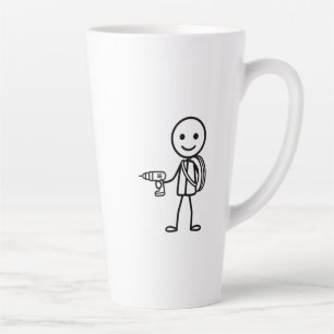 Stickmen At Work - De elektricien Latte Mok