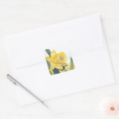Stickr Yellow Daffodil op Nantucket Vierkante Sticker (Envelop)