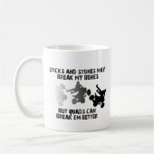 Sticks and Stones ATV Quad Funny Mug Koffiemok (Links)