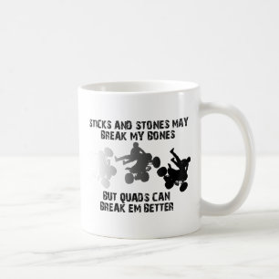 Sticks and Stones ATV Quad Funny Mug Koffiemok