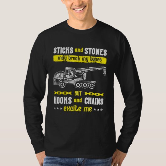 Sticks And Stones Hooks And Chains T-shirt (Voorkant)
