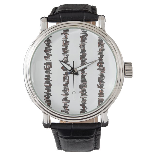 Sticks And Stones-Modern Geometric Stripes Horloge (Voorkant)