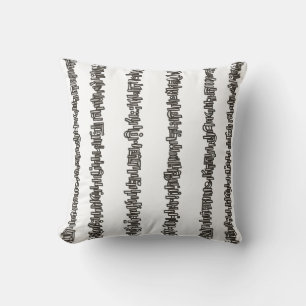 Sticks And Stones-Zwart En Wit Modern Kussen