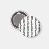 Sticks And Stones-Zwart En Wit Modern Magneet (Voorkant / Achterkant)
